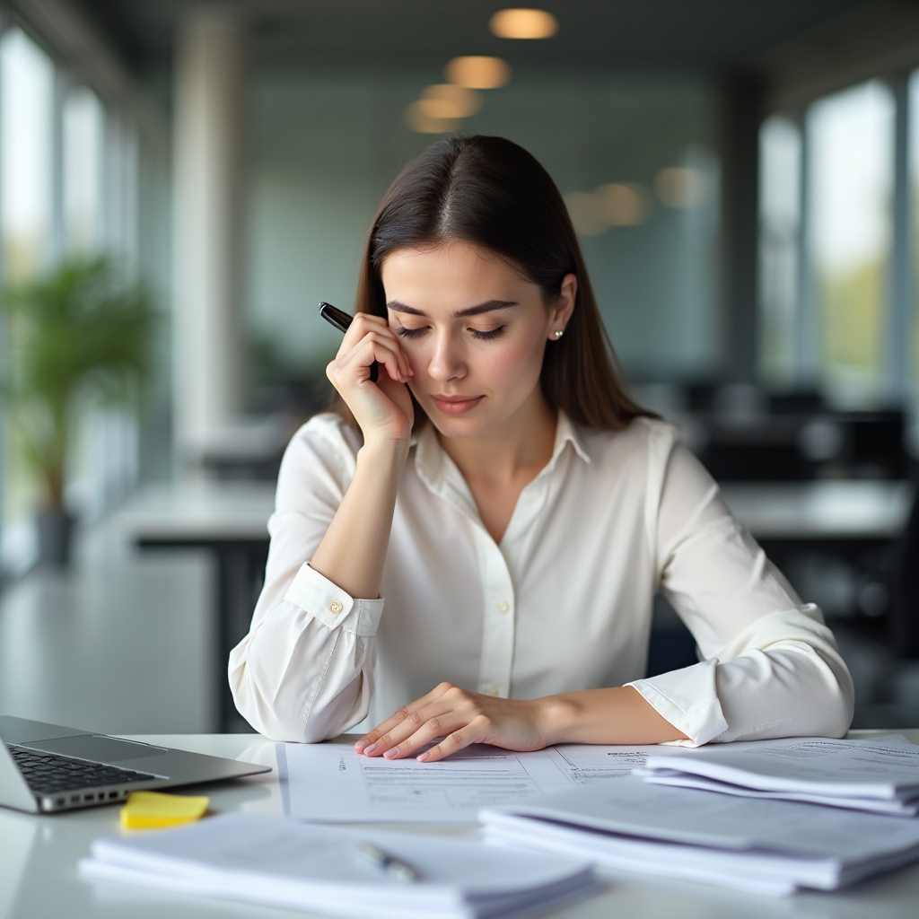 Предприниматель изучает документы самостоятельно