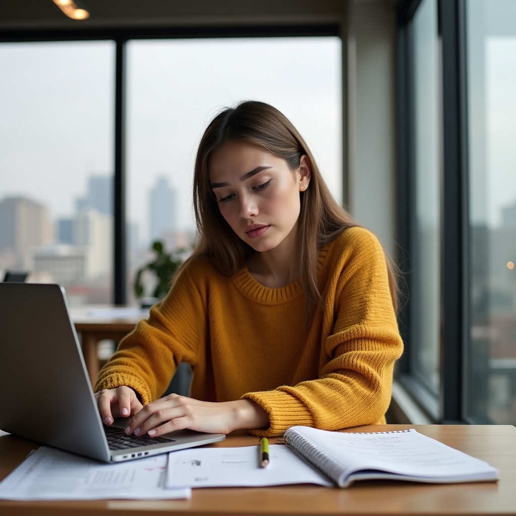 Участник тренинга работает с учебными материалами