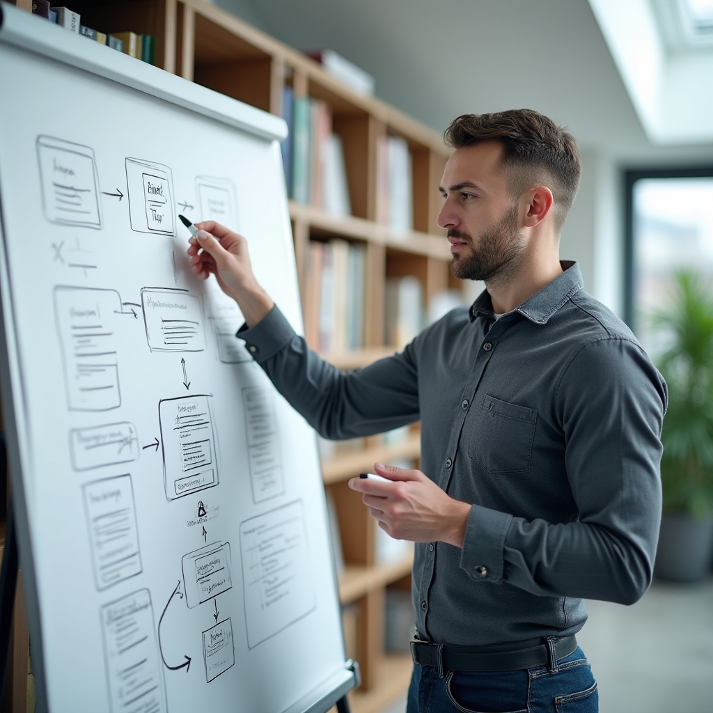 Тренер объясняет процесс получения микрокредита